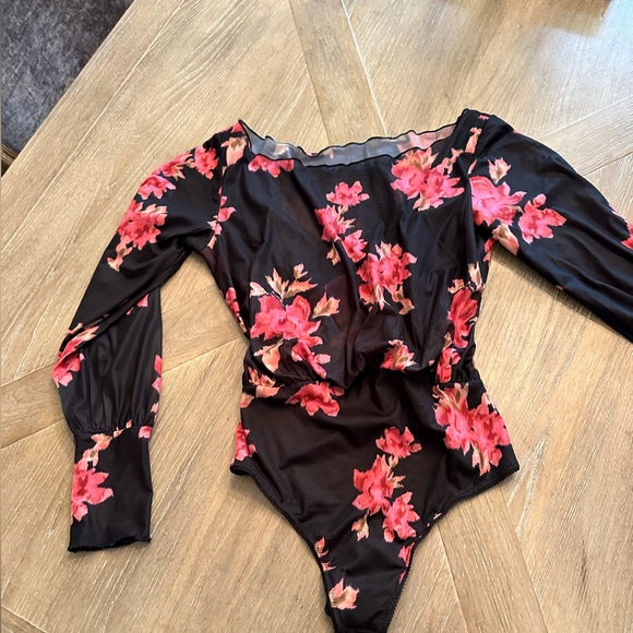 FP Movement by Free People Tops - NWOT Free People Lace Floral Bodysuit
